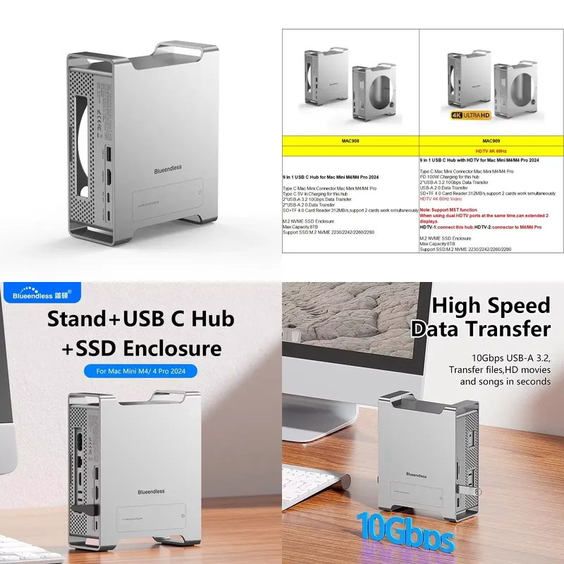 Usb C Docking Hub - Mini M4 Stand Hub Dock USB