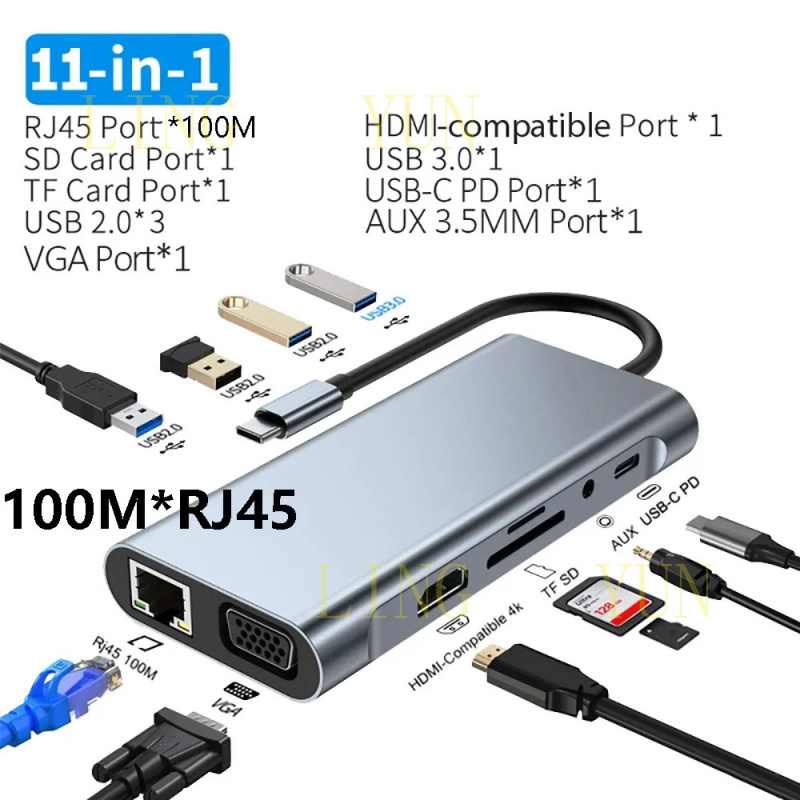 Usb C Docking Hub - Z 11 Bağlantı Noktalı USB C