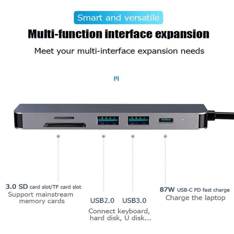 6'sı 1 arada PD Tip C Yerleşti - Usb C Docking Hub incelemesi ve fiyatı