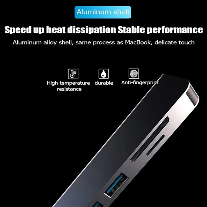 6'sı 1 arada PD Tip C Yerleşti - Usb C Docking Hub incelemesi ve fiyatı